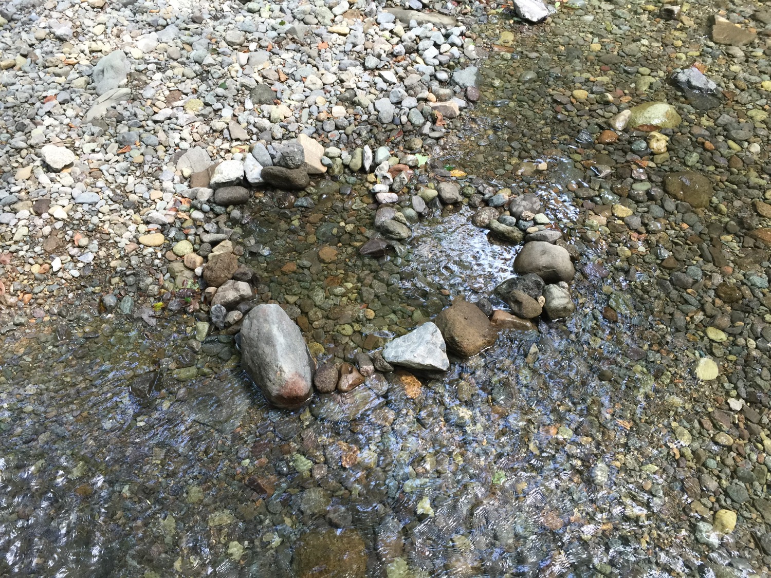 A heart in the river bed